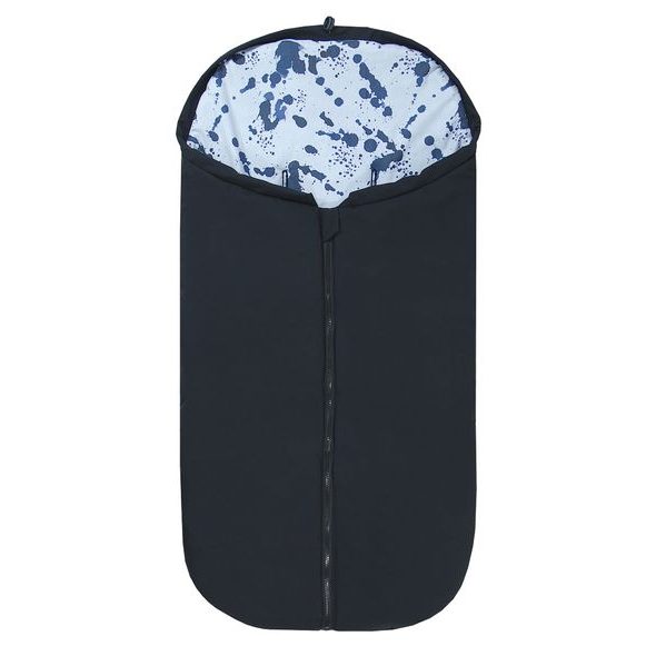 EMITEX FUSAK 2V1 COCOON SOFTSHELL BLACK + BLUE SPLASH - FUSAKY DO KOČÁRKU - KOČÁRKY A PŘÍSLUŠENSTVÍ