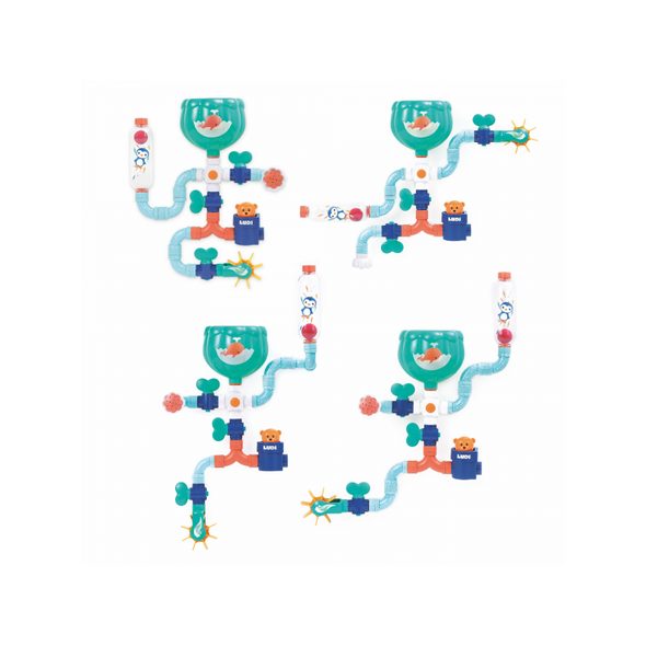 LUDI VODNÍ MLÝNEK S POTRUBÍM MEDVÍDEK - HRAČKY DO VANY - PRO DĚTI