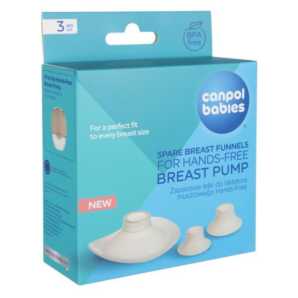 CANPOL BABIES NÁHRADNÍ SILIKONOVÝ TRYCHTÝŘ A VLOŽKY 24/21/19MM K ODSÁVAČCE MATEŘSKÉHO MLÉKA HANDS-FREE - NÁHRADNÍ DÍLY K ODSÁVAČKÁM - KRMENÍ