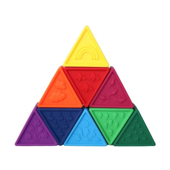 JELLYSTONE DESIGNS SKLÁDACÍ HRAČKA TRIBLOX, DUHOVÁ - STOHOVACÍ HRAČKY - PRO DĚTI