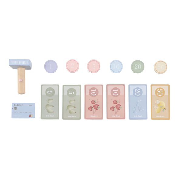 LITTLE DUTCH POKLADNA SE SKENEREM A ČTEČKOU KARET DŘEVĚNÁ - LITTLE DUTCH - PRO DĚTI