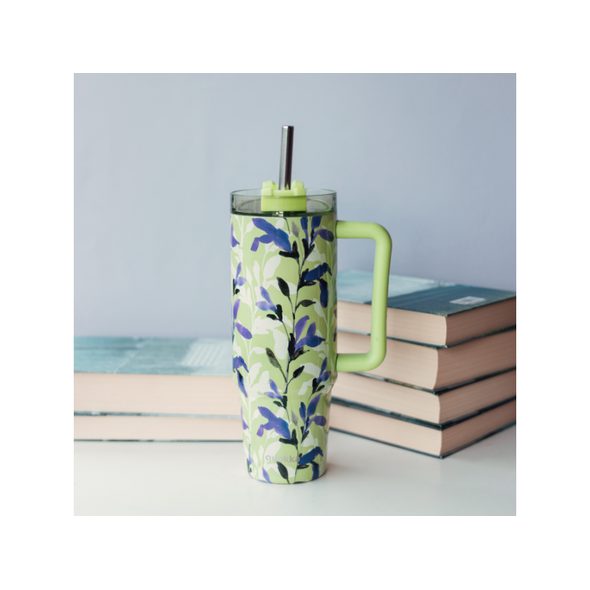 QUOKKA NEREZOVÝ TERMOHRNEK S BRČKEM STREAM MATCHA 950 ML - TERMOOBALY A TERMOSKY - KRMENÍ