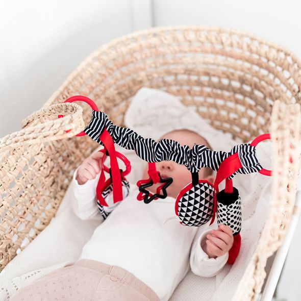 CANPOL BABIES KONTRASTNÍ ZÁVĚSNÁ HRAČKA NA KOČÁREK/AUTOSEDAČKU SENSORY - HRAČKY K ZAVĚŠENÍ - PRO DĚTI