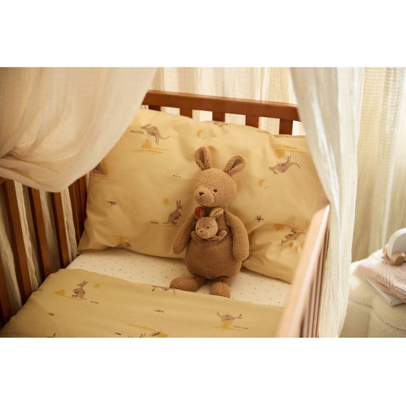 JOLLEIN POVLEČENÍ 140X100 A 40X60 CM KANGAROOTS - POVLEČENÍ DO POSTÝLKY - SPINKÁNÍ