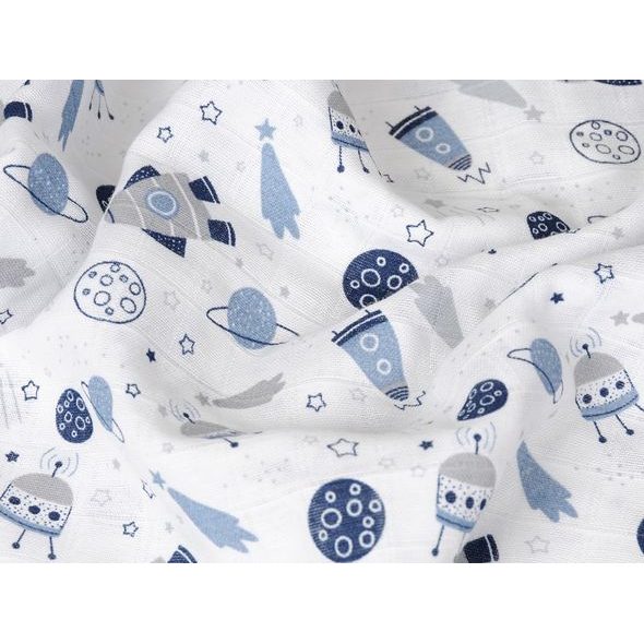 BABYMATEX PLENY S POTISKEM MUSLIN 3-PACK 70X80 CM - LÁTKOVÉ PLENY SKLÁDANÉ - PŘEBALOVÁNÍ