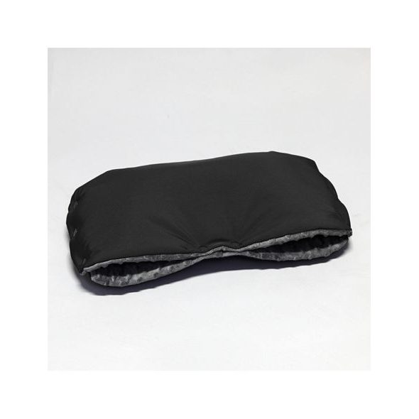 MAXI RUKÁVNÍK ČERNÁ S TMAVĚ ŠEDÝM MINKY - RUKÁVNÍKY NA KOČÁREK - KOČÁRKY A PŘÍSLUŠENSTVÍ