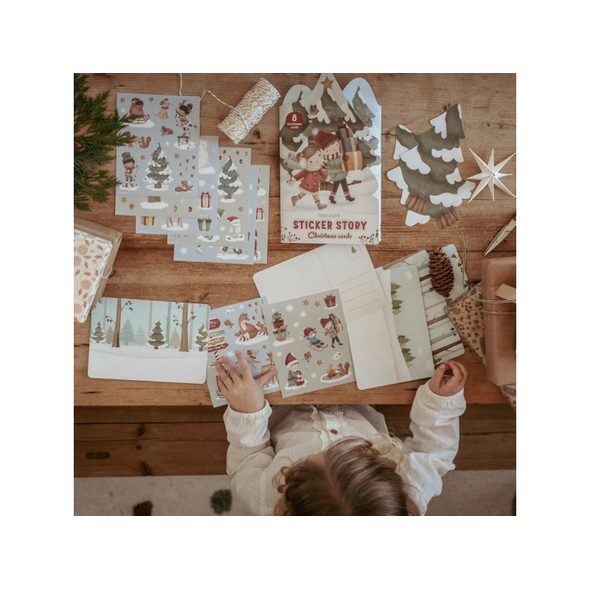 LITTLE DUTCH SADA SE SAMOLEPKAMI VÁNOČNÍ PŘÁNÍ - VÁNOCE - PRO DĚTI