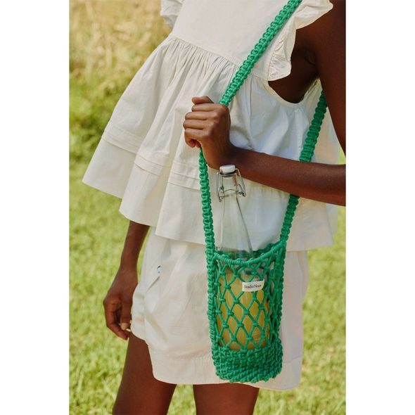 STUDIO NOOS MACRAME BOTTLE BAG GREEN - DOPLŇKY - PRO MAMINKY