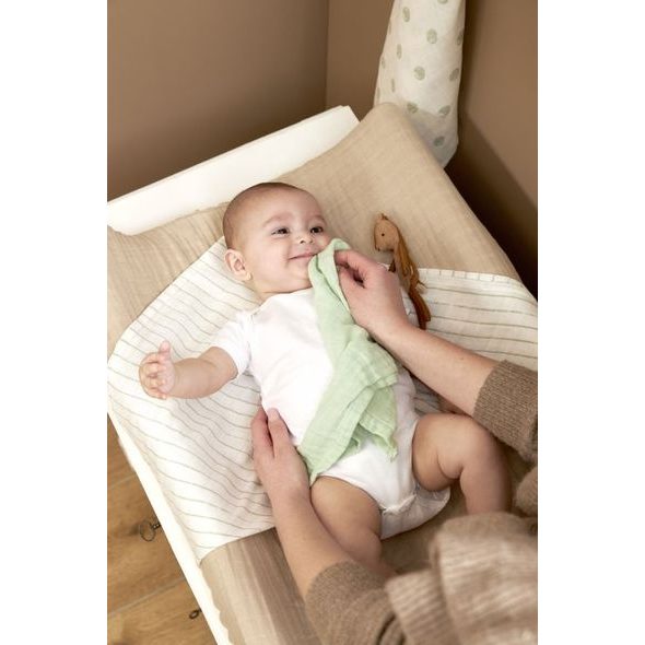 MEYCO MUŠELÍNOVÉ PLENY 3-BALENÍ - DOT STRIPE SOFT GREEN - LÁTKOVÉ PLENY ALL IN ONE - PŘEBALOVÁNÍ