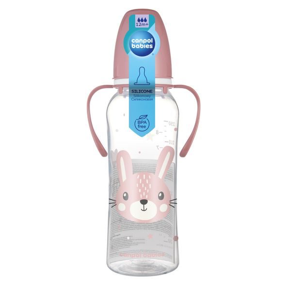 CANPOL BABIES LAHEV ÚZKOHRDLÁ S ÚCHYTY CUTE ANIMALS 250ML ZAJÍC - KOJENECKÉ LAHVE - KRMENÍ