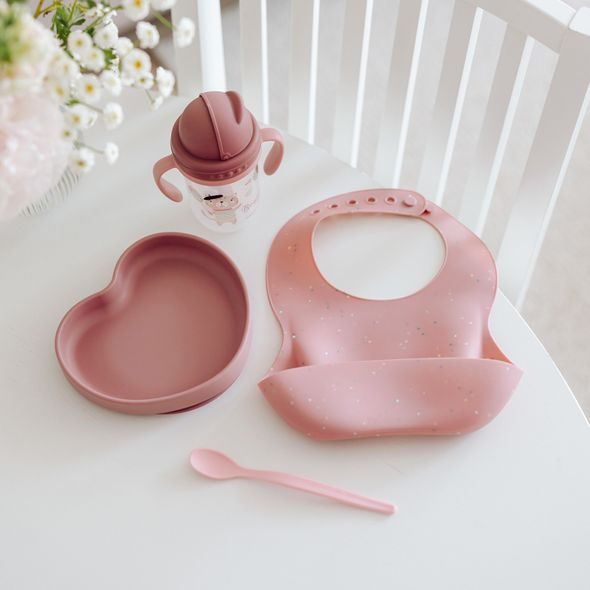 CANPOL BABIES SILIKONOVÝ BRYNDÁK S KAPSOU DOTS RŮŽOVÝ - BRYNDÁKY - KRMENÍ