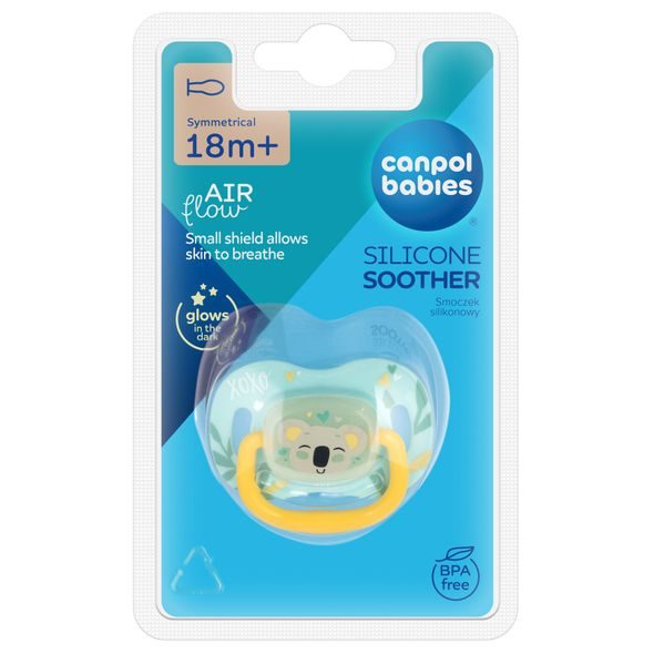 CANPOL BABIES DUDLÍK SILIKONOVÝ SYMETRICKÝ EXOTIC ANIMALS 18M+ 1KS KOALA - ŠIDÍTKA A DOPLŇKY - KRMENÍ