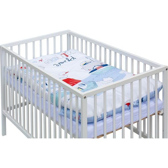 SCARLETT DĚTSKÁ POSTÝLKA S KOMPLETNÍ VÝBAVOU SCARLETT 120 X 60 CM - LUMPY - DŘEVĚNÉ POSTÝLKY - SPINKÁNÍ