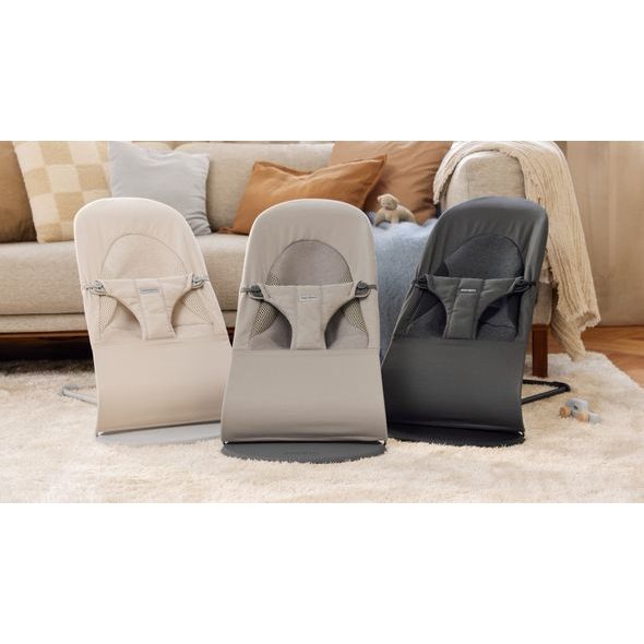 BABYBJORN BABYBJÖRN LEHÁTKO BALANCE SOFT TRI-FABRIC WOVEN/JERSEY SAND GREY - LEHÁTKA A HOUPADLA - SPINKÁNÍ
