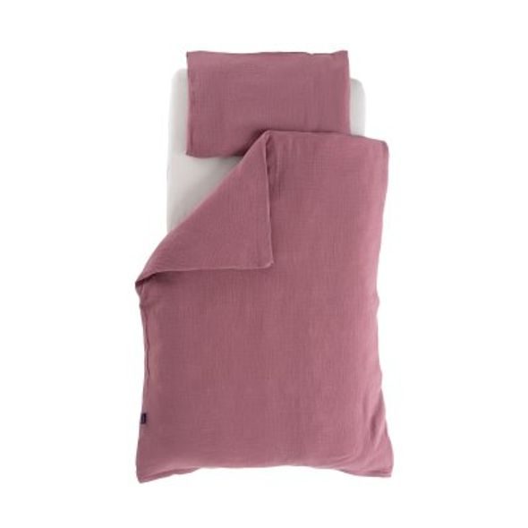 TRÄUMELAND POVLEČENÍ MUSSELIN 100/135 + 40/60 PFLAUME - POVLEČENÍ DO POSTÝLKY - SPINKÁNÍ