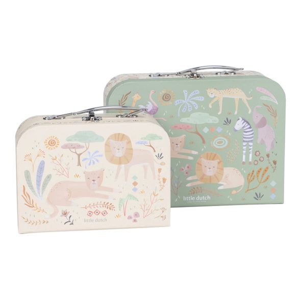 LITTLE DUTCH SADA KUFŘÍKŮ SAFARI FRIENDS - BOXY NA HRAČKY - SPINKÁNÍ