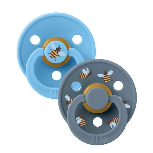 BIBS STUDIO COLOUR BUMBLEBEE DUDLÍKY Z PŘÍRODNÍHO KAUČUKU 2KS – VELIKOST 1 - ŠIDÍTKA A DOPLŇKY - KRMENÍ