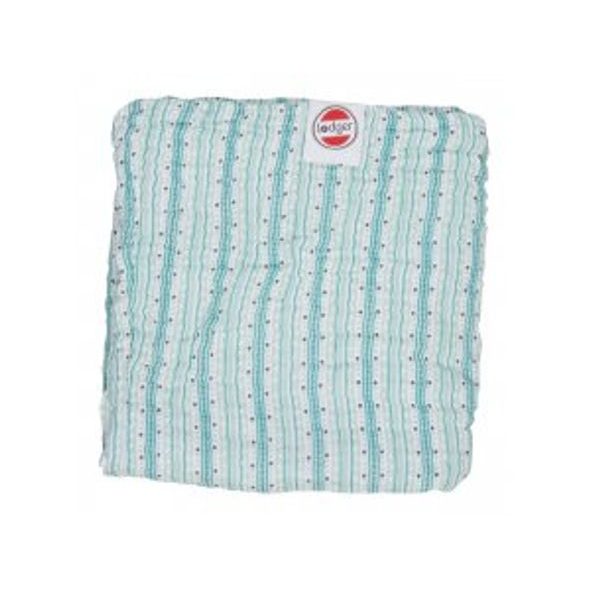 LODGER DREAMER MUSLIN STRIPE XANDU SILT GREEN 120 X 120 CM - DĚTSKÉ DEKY PRO MIMINKA - SPINKÁNÍ