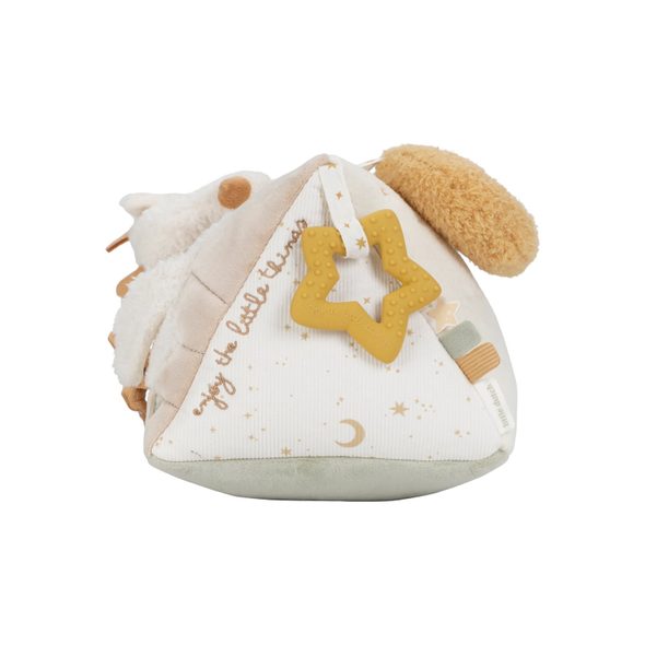 LITTLE DUTCH POLŠTÁŘEK TROJHRANNÝ S AKTIVITAMI NEWBORN NATURALS - FARMA - PRO DĚTI