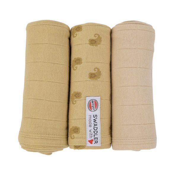 LODGER SWADDLER FLAME TRIBE 3BALENÍ 70 X 70 CM SAND - LÁTKOVÉ PLENY SKLÁDANÉ - PŘEBALOVÁNÍ