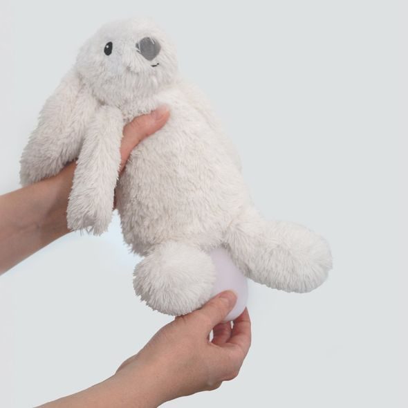 ZAZU KRÁLÍČEK RO BÍLÝ - ŠUMÍCÍ ZVÍŘÁTKO S NOČNÍM SVĚTLEM A USB NABÍJENÍM - USÍNÁČCI ŠUMÍCÍ / S TLUKOTEM - PRO DĚTI