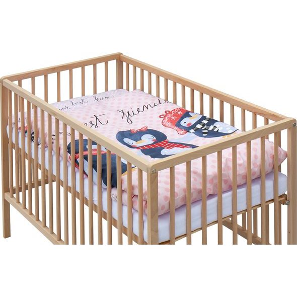 SCARLETT DĚTSKÁ POSTÝLKA S KOMPLETNÍ VÝBAVOU SCARLETT 120 X 60 CM - PIMPI - DŘEVĚNÉ POSTÝLKY - SPINKÁNÍ