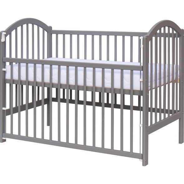 SCARLETT DĚTSKÁ POSTÝLKA SCARLETT ALENKA - ŠEDÁ (BOROVICE) - STAHOVACÍ BOČNICE - 120 X 60 CM - DŘEVĚNÉ POSTÝLKY - SPINKÁNÍ