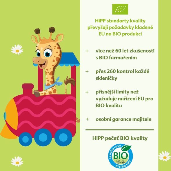 HIPP BIO JABLKA S MERUŇKAMI 4X100 G - OVOCE/DEZERTY - KRMENÍ