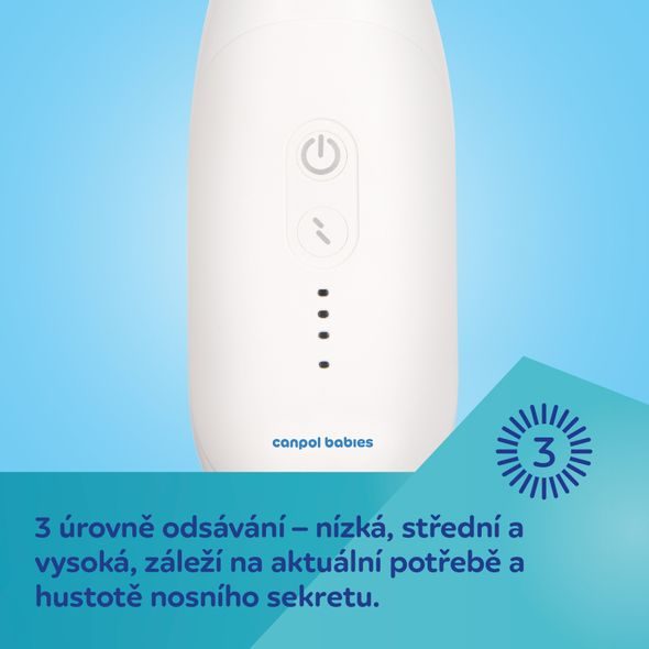 CANPOL BABIES ELEKTRICKÁ NOSNÍ ODSÁVAČKA EASY&NATURAL - ODSÁVAČKY HLENŮ - KOUPÁNÍ A ZDRAVÍ