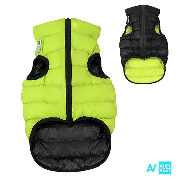 AIRY VEST BUNDA PRO PSY ZELENÁ/ČERNÁ M 45 - OBLEČKY DO ZIMY PRO PSY - CHOVATELSKÉ POTŘEBY MALVÍKZOO