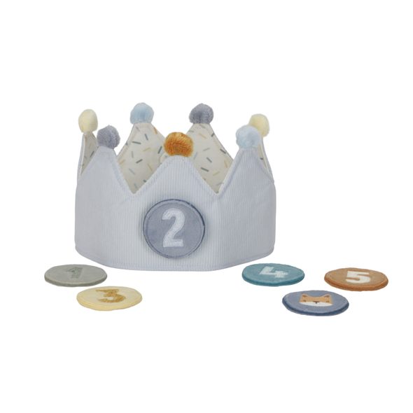 LITTLE DUTCH NAROZENINOVÁ KORUNKA S ČÍSLY BLUE - HRAČKY PRO DĚTI - PRO DĚTI