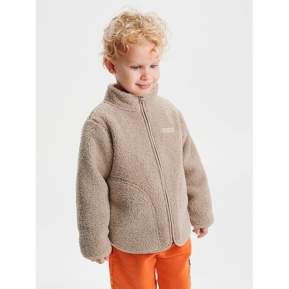 LEOKID FLEECOVÁ BUNDA THEO ALMOND MILK VEL. 104 - BUNDY - PRO DĚTI