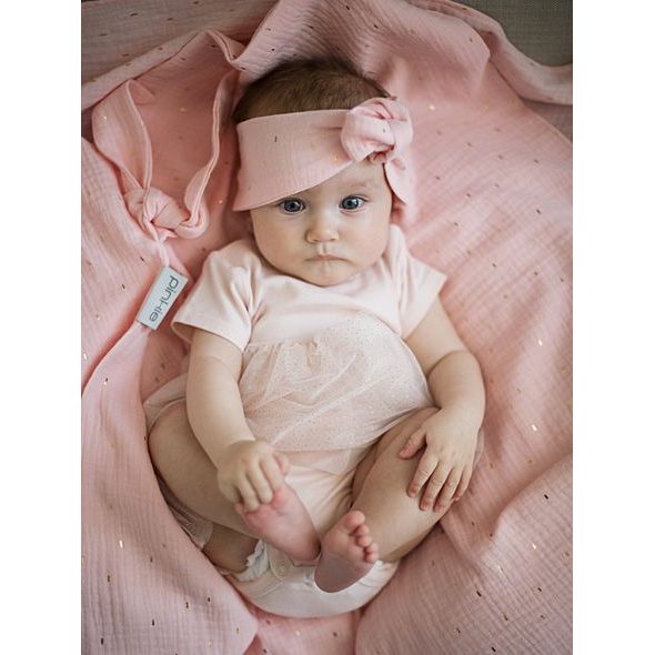 PINKIE VELKÁ PLENA PINKIE MUSLIN LIGHT PINK - LÁTKOVÉ PLENY ALL IN ONE - PŘEBALOVÁNÍ