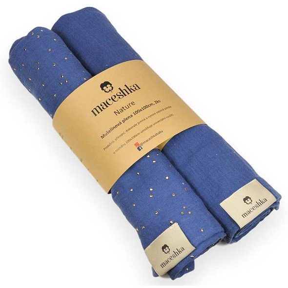 MACESHKA MUŠELÍNOVÁ PLENA NATURE 2KS - ZAVINOVACÍ PLENY / OSUŠKY VELKÉ - PŘEBALOVÁNÍ