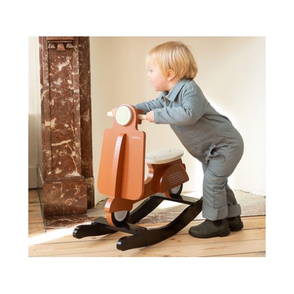 CHILDHOME HOUPACÍ SKÚTR DŘEVĚNÝ RUST BLACK - HOUPADLA - PRO DĚTI