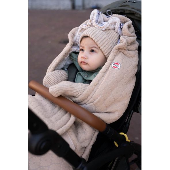 LODGER HATTER FOLKLORE MERINO WOOL BEIGE 3 - 6 MĚSÍCŮ - ČEPIČKY A KLOBOUČKY - PRO DĚTI