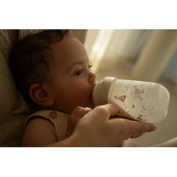 LITTLE DUTCH KOJENECKÉ LÁHVE 165 ML + 240 ML + 2 SAVIČKY HUSA - KOJENECKÉ LAHVE - KRMENÍ