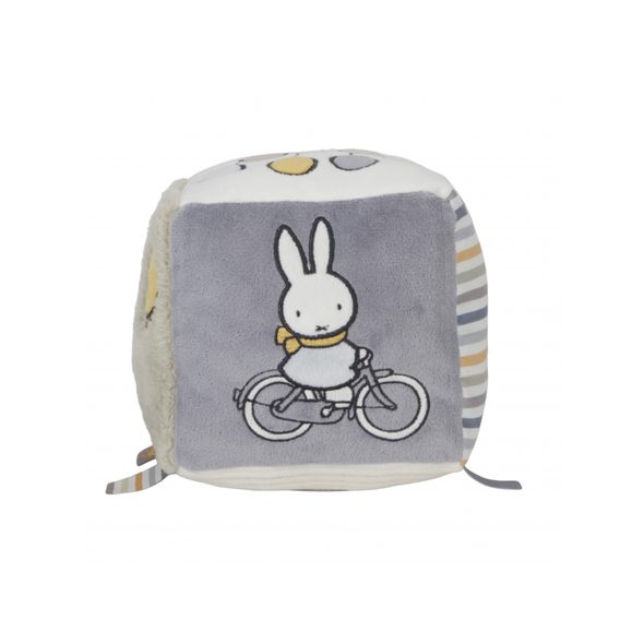 LITTLE DUTCH KOSTKA TEXTILNÍ KRÁLÍČEK MIFFY FLUFFY GREEN - SENZORICKÉ HRAČKY - PRO DĚTI