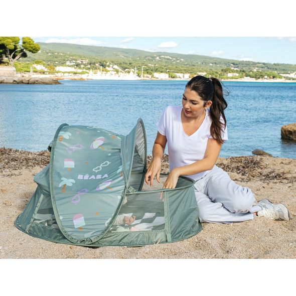 BEABA PLÁŽOVÝ STAN S OHRÁDKOU ANTI-UV SEAGRASS - UV STANY - PRO DĚTI