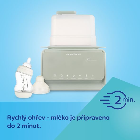 CANPOL BABIES ELEKTRICKÝ DOUBLE OHŘÍVAČ A STERILIZÁTOR KOJENECKÝCH LAHVÍ 7V1 - OHŘÍVAČKY MLÉKA A STRAVY - KRMENÍ