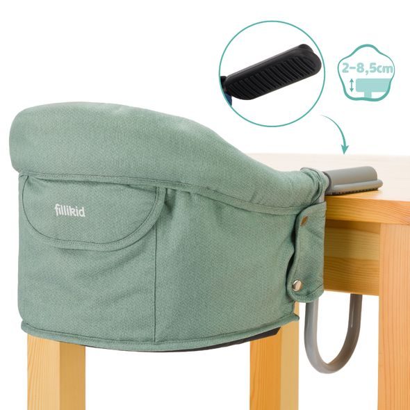 FILLIKID SEDÁTKO KE STOLU COMFORT GREEN - JÍDELNÍ ŽIDLIČKY CESTOVNÍ - KRMENÍ