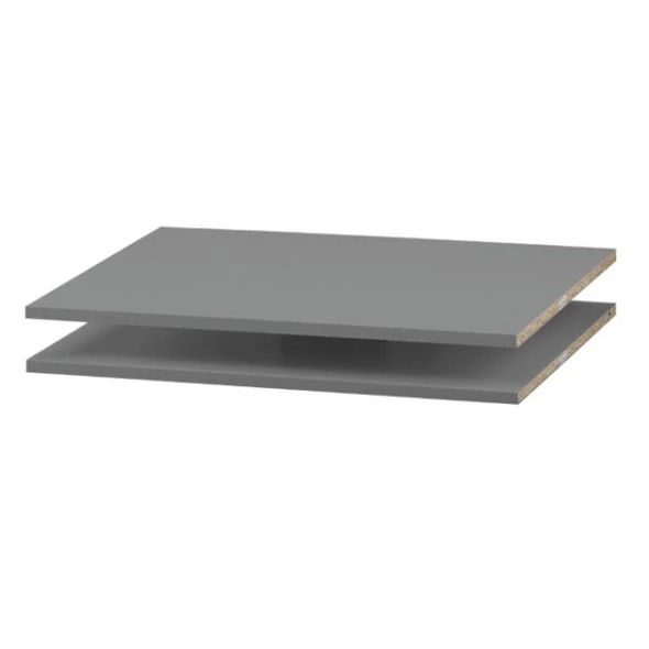 POLIČKY 2 KS K TŘÍDÍLNÉ SKŘÍNI FAKTUM COLETTE GREY WARDROBE XL - DEKORACE A POLIČKY - SPINKÁNÍ