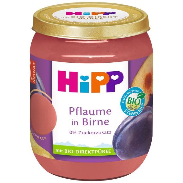 HIPP BIO SUPEROVOCE HRUŠKY A ŠVESTKY 160 G - EXPIRACE 31.7.2026 - OVOCE/DEZERTY - KRMENÍ
