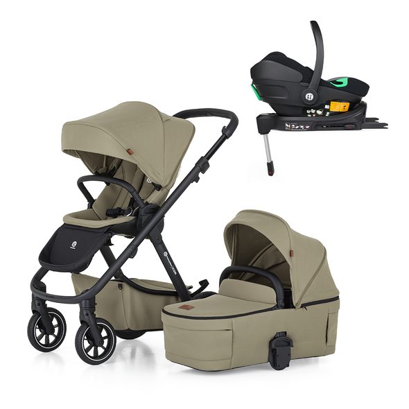 PETITE&MARS KOČÁREK KOMBINOVANÝ ICON 2V1 DOVE GREY LITE RWS + CORE PRO I-SIZE BLACK GREY + BÁZE - TROJKOMBINACE - KOČÁRKY A PŘÍSLUŠENSTVÍ