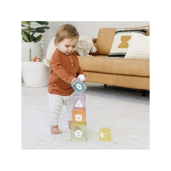 INFANTINO SADA STOHOVACÍCH KELÍMKŮ A MÍČKU - STOHOVACÍ HRAČKY - PRO DĚTI