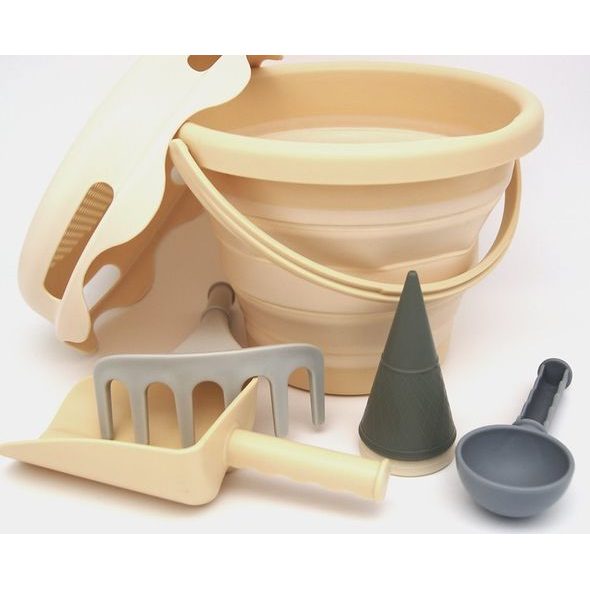 COMPACTOYS SKLÁDACÍ SADA NA PÍSEK 7V1 BÉŽOVÁ - HRAČKY NA PÍSEK - PRO DĚTI