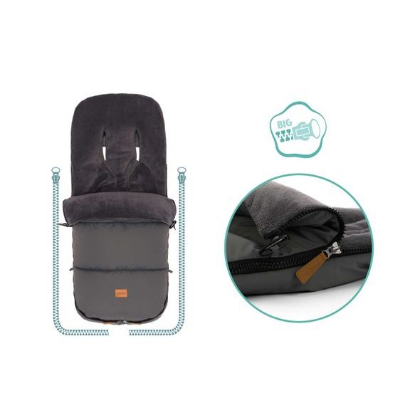 FILLIKID FUSAK ZIMNÍ KINLEY GREY - FUSAKY DO KOČÁRKU - KOČÁRKY A PŘÍSLUŠENSTVÍ