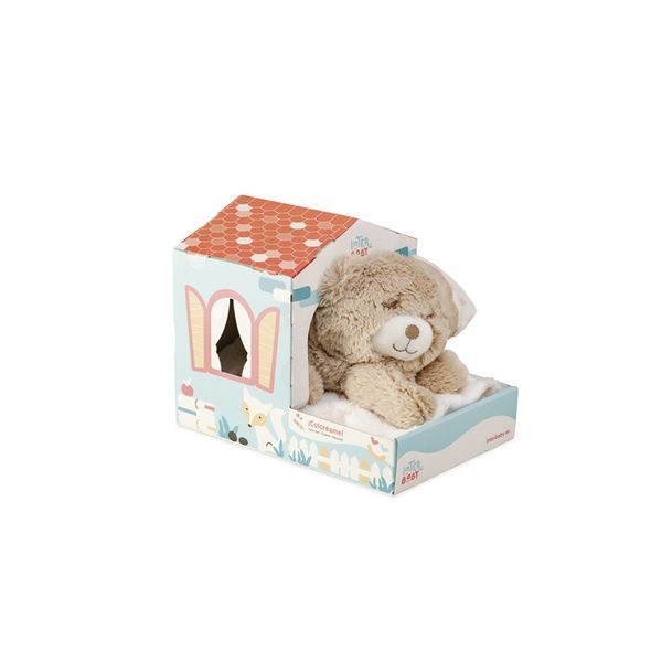 INTERBABY DEKA HVĚZDA S MEDVÍDKEM V DOMEČKU 80X110 - RŮŽOVÁ - DĚTSKÉ DEKY PRO MIMINKA - SPINKÁNÍ