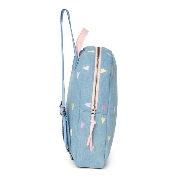 STUDIO NOOS DENIM MINI BACKPACK - BATŮŽEK | HEARTS LIGHT BLUE HEARTS - BATOHY A TAŠKY - PRO DĚTI