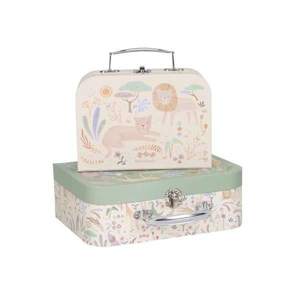LITTLE DUTCH SADA KUFŘÍKŮ SAFARI FRIENDS - BOXY NA HRAČKY - SPINKÁNÍ